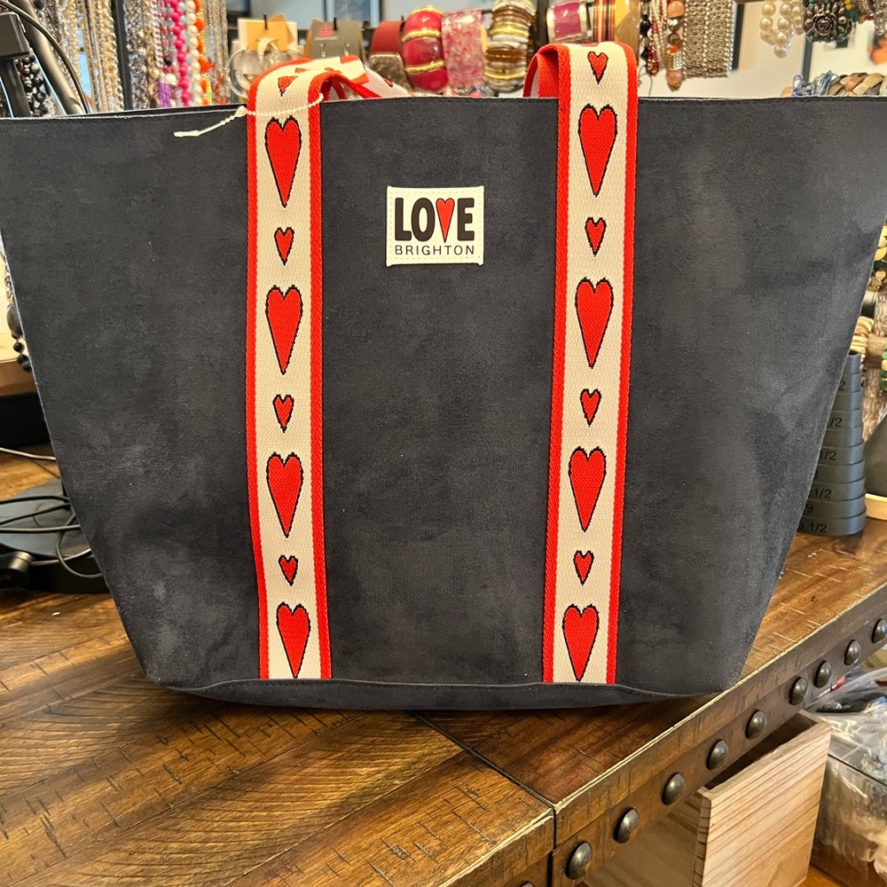Brighton Love Tote with Red Heart Straps - Picture 5 of 6